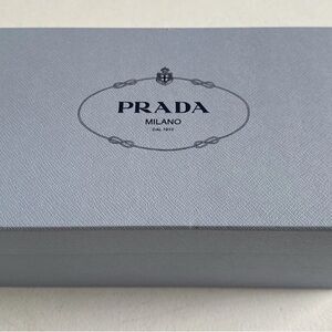 PRADA MILANO Blue Empty Shoe Storage Box   12”.X7" (1174)